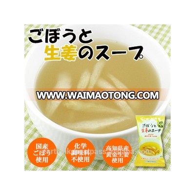 Made in Japan! Organic Burdock with Kouchi Ginger Freeze-dried soup 9g X 10p